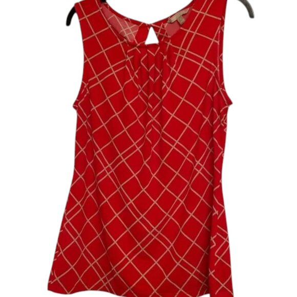 Banana Republic Sleeveless Blouse Size M Keyhole Button Scoop Neckline - Picture 4 of 4